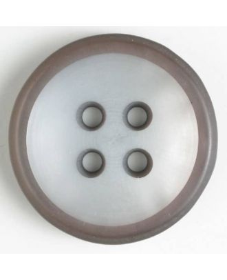 4-hole polyester button - Size: 23mm - Color: brown - Art.No. 340820
