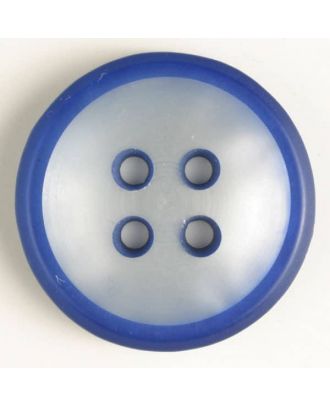 4-hole polyester button - Size: 23mm - Color: blue - Art.No. 340821