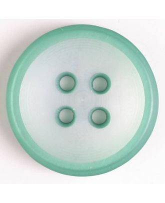 4-hole polyester button - Size: 18mm - Color: green - Art.No. 310585