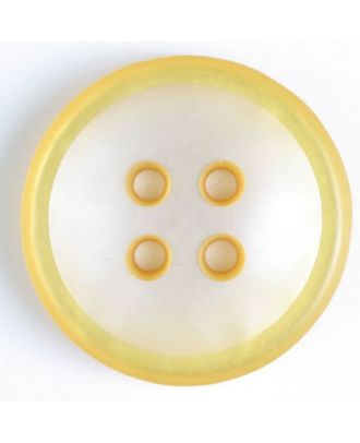 4-hole polyester button - Size: 18mm - Color: yellow - Art.No. 310588