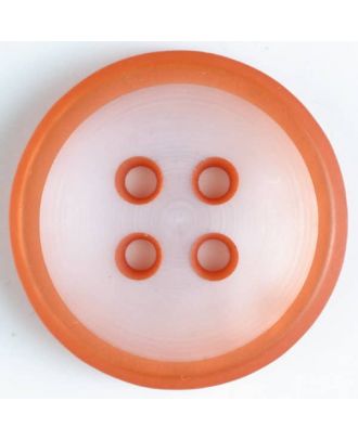 4-hole polyester button - Size: 23mm - Color: orange - Art.No. 340826