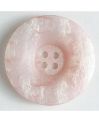 4-hole polyester button - Size: 25mm - Color: white - Art.No. 370355