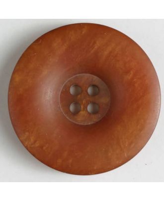4-hole polyester button - Size: 34mm - Color: brown - Art.No. 400067
