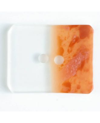 2-hole polyester button - Size: 23mm - Color: orange - Art.No. 340869
