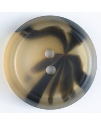 2-hole polyester button - Size: 38mm - Color: beige - Art.No. 430049