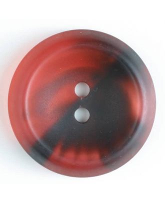 2-hole polyester button - Size: 38mm - Color: red - Art.No. 430054