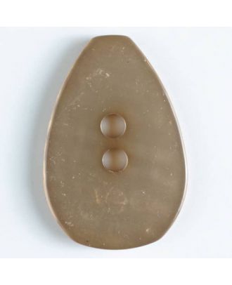 polyester button, oval - Size: 45mm - Color: beige - Art.No. 450105