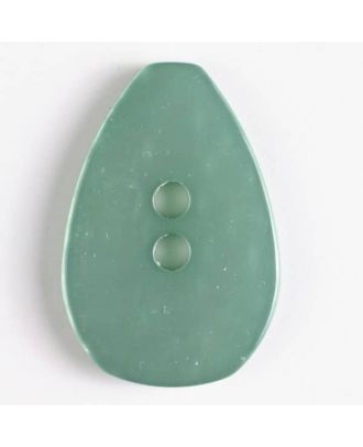 polyester button, oval - Size: 45mm - Color: green - Art.No. 450108