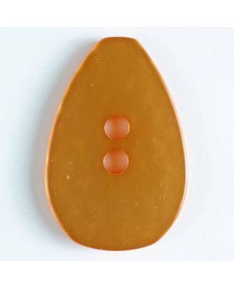 polyester button, oval - Size: 45mm - Color: orange - Art.No. 450109