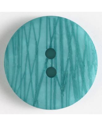 polyester button with laser finish - Size: 30mm - Color: green - Art.No. 380219