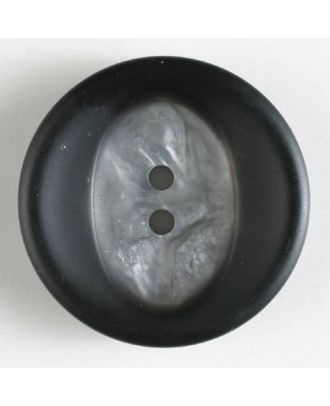 polyester button with structure - Size: 28mm - Color: black - Art.No. 370446