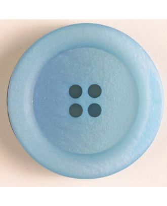 4-hole polyester button - Size: 28mm - Color: blue - Art.No. 380227