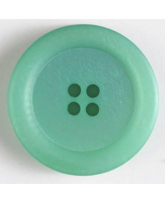 4-hole polyester button - Size: 20mm - Color: green - Art.No. 330718