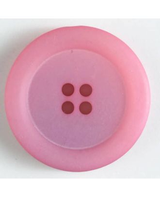 4-hole polyester button - Size: 25mm - Color: pink - Art.No. 370483