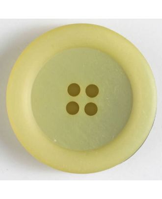4-hole polyester button - Size: 28mm - Color: yellow - Art.No. 380230