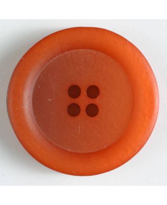 4-hole polyester button - Size: 28mm - Color: orange - Art.No. 380231