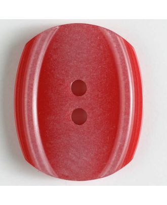 2-hole polyester button - Size: 23mm - Color: red - Art.No. 340925