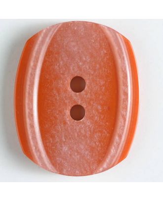 2-hole polyester button - Size: 23mm - Color: orange - Art.No. 340927