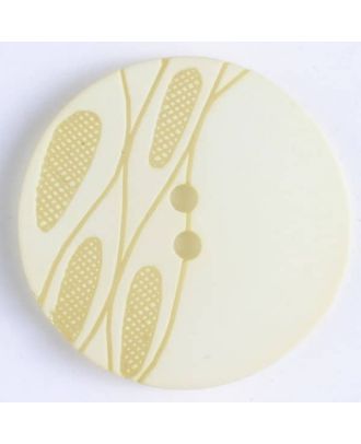 plastic button with 2 holes - Size: 28mm - Color: yellow - Art.No. 380250