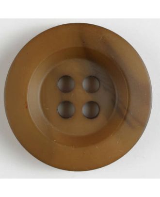 polyester button 4 holes - Size: 34mm - Color: brown - Art.No. 400165