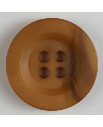 polyester button 4 holes - Size: 34mm - Color: brown - Art.No. 400166