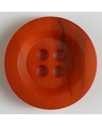polyester button 4 holes - Size: 34mm - Color: orange - Art.No. 400212