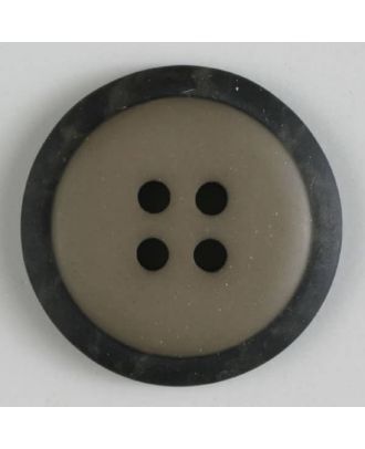 polyester button with 4 holes - Size: 18mm - Color: brown - Art.No. 310768