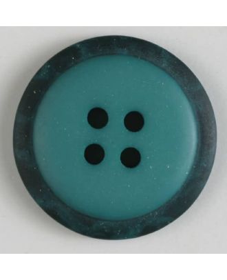 polyester button with 4 holes - Size: 18mm - Color: green - Art.No. 310772