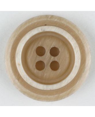 polyester buttons with 4 holes - Size: 20mm - Color: beige - Art.No. 330892