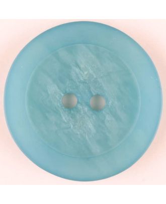 polyester button, round, 2 holes - Size: 23mm - Color: green - Art.No. 345708