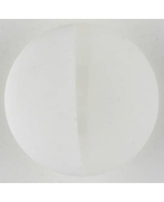 polyester button, round, with shank - Size: 28mm - Color: white - Art.No. 380331