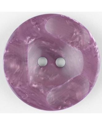 Polyester button, round, 2 holes - Size: 20mm - Color: lilac - Art.No. 336705