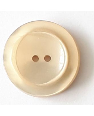 polyester button with 2 holes - Size: 23mm - Color: beige - Art.No. 348701