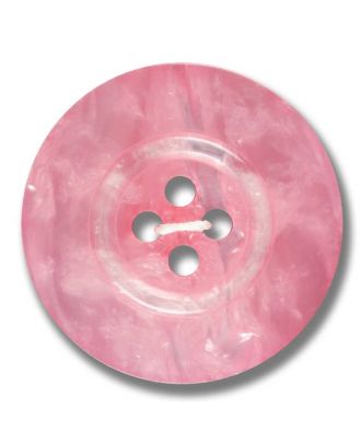 polyester button 4-hole pearlimitation shiny - Size: 28mm - Color: rose/pink - Art.No. 383808