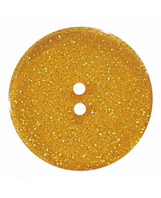 round  polyester button with glitter and 2 holes - Size: 28mm - Color: beige - Art.No. 404823