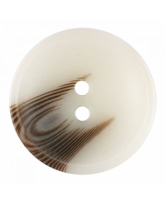 polyester button round shape with matt surface and structure 2 holes - Size: 25mm - Color: white - Art.-Nr.: 370910