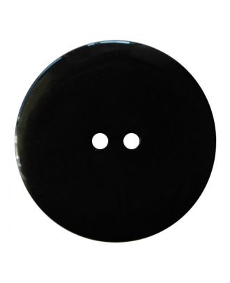  polyester button round shape with shiny surface, structure and 2 holes - Size: 28mm - Color: schwarz - Art.No.: 380422
