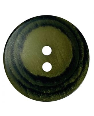 polyester button round shape with matt surface, structure and 2 holes - Size: 18mm - Color: khaki - Art.No.: 318816