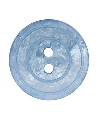 polyester button round shape with shiny surface, pearl effect and 2 holes - Size: 18mm - Color: hellblau - Art.No.: 318841