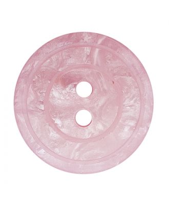 polyester button round shape with shiny surface, pearl effect and 2 holes - Size: 18mm - Color: rosa - Art.No.: 318845