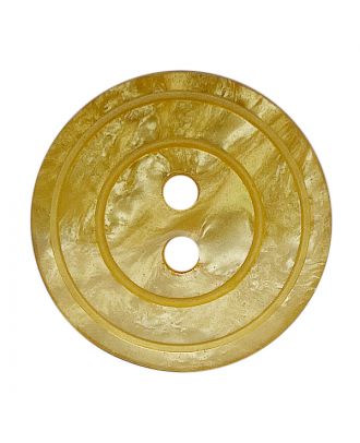 polyester button round shape with shiny surface, pearl effect and 2 holes - Size: 18mm - Color: gelb - Art.No.: 318848