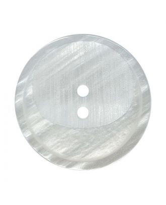 polyester button round shape with 2 holes - Size: 23mm - Color: weiß - Art.No.: 341406