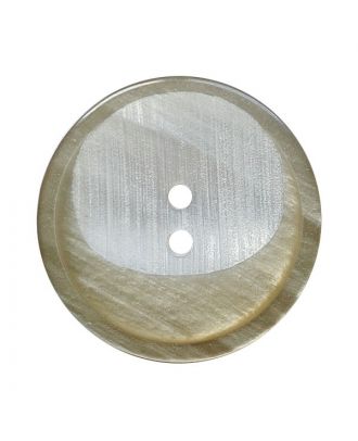 polyester button round shape with 2 holes - Size: 18mm - Color: beige - Art.No.: 312011