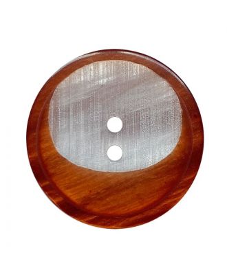 polyester button round shape with 2 holes - Size: 23mm - Color: braun - Art.No.: 342018