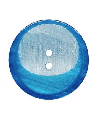 polyester button round shape with 2 holes - Size: 28mm - Color: blau - Art.No.: 382020