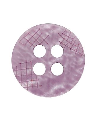 polyester button round shape with 4 holes - Size: 18mm - Color: lila - Art.No.: 314002