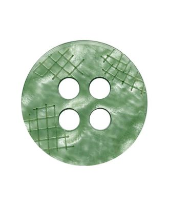 polyester button round shape with 4 holes - Size: 18mm - Color: grün - Art.No.: 314003