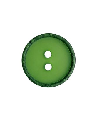 polyester button round shape,transparent with matt surface and 2 holes - Size: 30mm - Color: grün - Art.No.: 405002