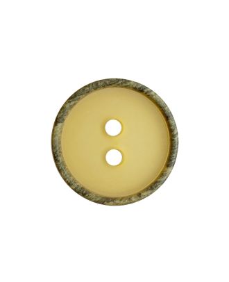 polyester button round shape,transparent with matt surface and 2 holes - Size: 20mm - Color: gelb - Art.No.: 335013