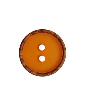 polyester button round shape,transparent with matt surface and 2 holes - Size: 30mm - Color: orange - Art.No.: 405004